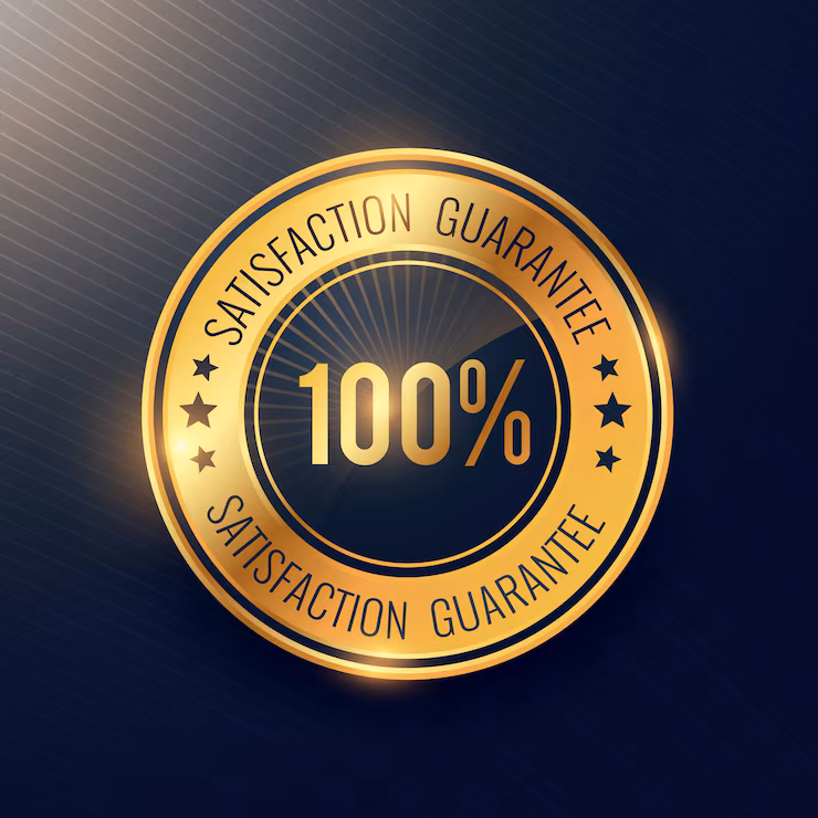 Sello de garantia de satisfaccion 100%