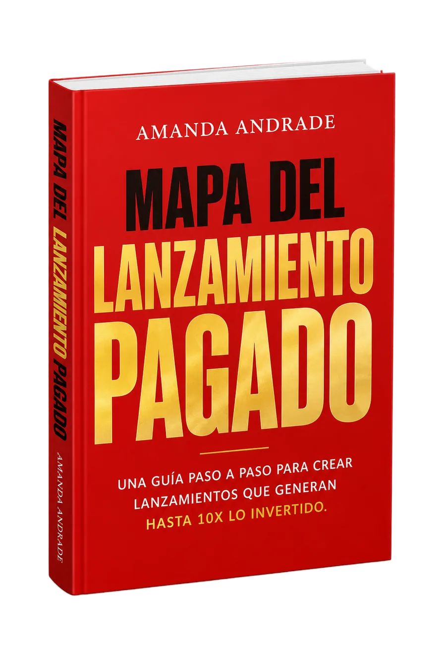 Mockup 3D del Mapa del Lanzamiento Pagado de Amanda Andrade